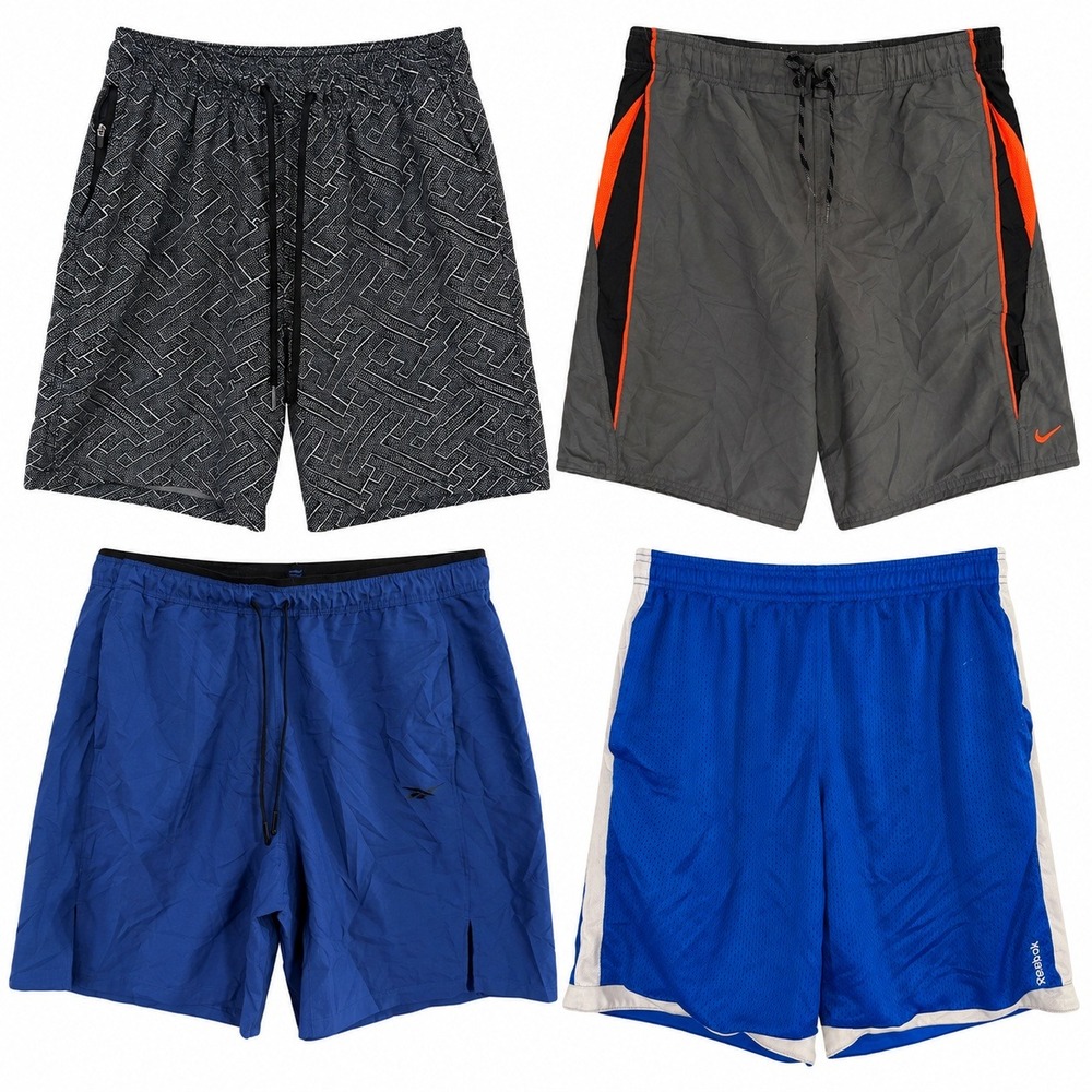 Mixed Brands Lot of 4 Men's S Athletic Shorts Reebok Goodfellow & Co Mesh Black